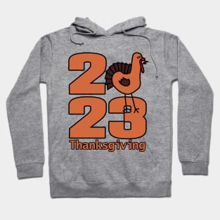 Thanksgiving 2023 Cute Turkey Hoodie